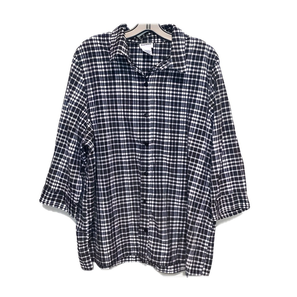 Bon Worth XL Check Plaid Button Down Shirt